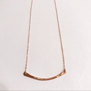 Made by Mary Rose Gold Hammered Crescent Necklace
